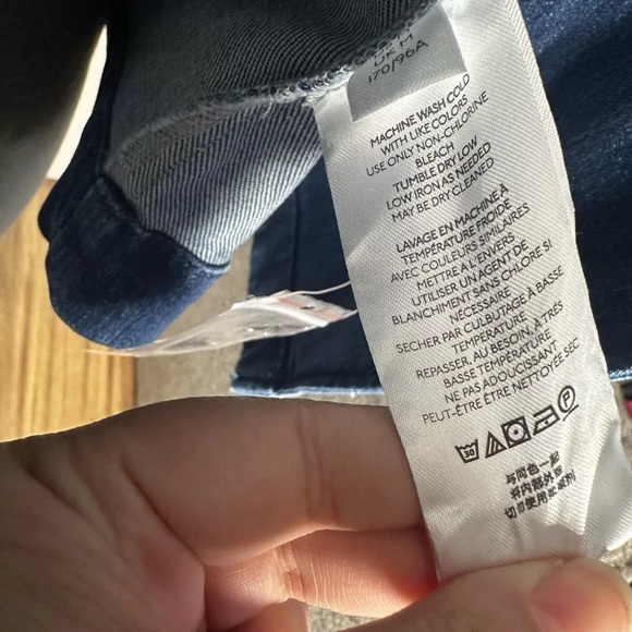 ANTHROPOLOGIE Pilcro Double Breasted Denim Blazer Jean Jacket Medium NWT AB3 - Picture 9 of 10